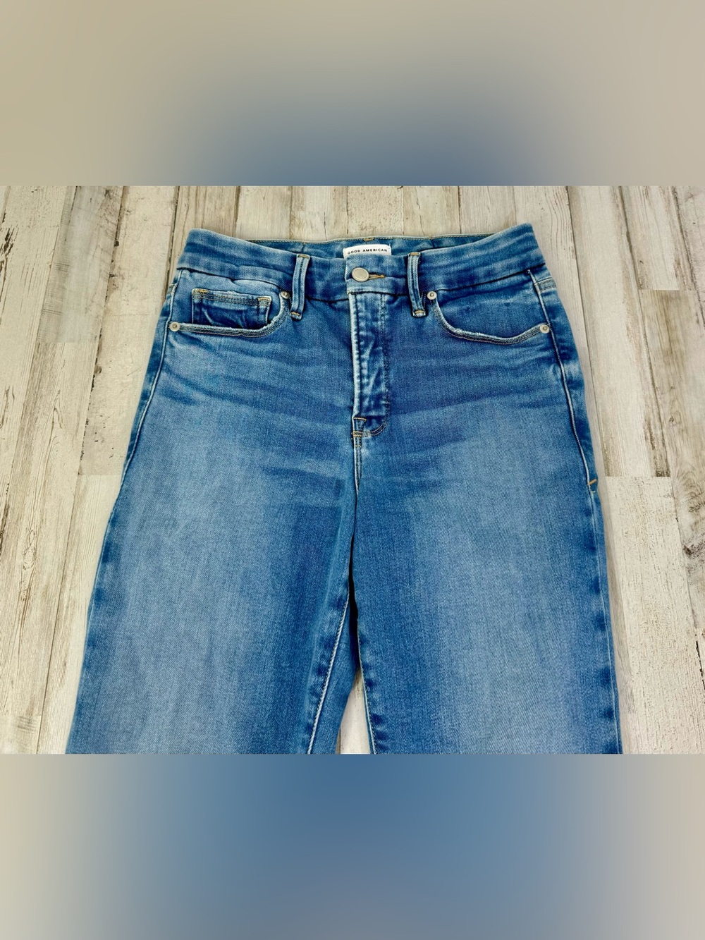Good American Womens 2/26 (28x28) Jeans Straight Leg High Rise Denim - Picture 2 of 11
